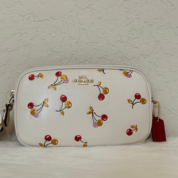 Coach Sadie Crossbody Clutch With Cherry Print - Picture 3 of 12